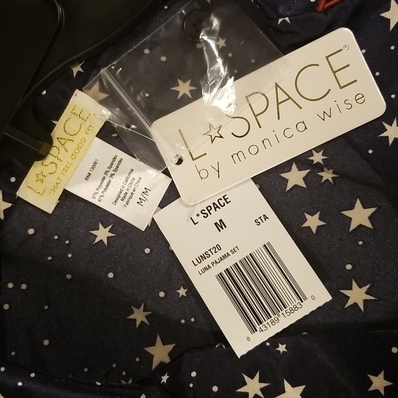 💕L*SPACE💕 Luna Pajama Set ~ Starry Night Star Print Medium M NWT - Picture 12 of 16